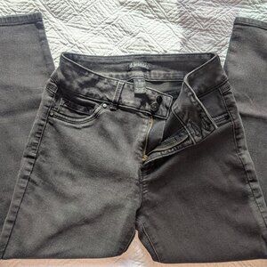 D Jeans Jeans Womens,10,Black Skinny Petite Slim Denim Pants Dark Wash Casual